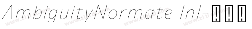 AmbiguityNormate Inl字体转换
